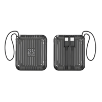PORPIU Mini 20W Charge rapide 20000mAh Batterie externe ultra-mince haute capacité avec écran LED Interfaces d'entrée USB Type-C/Micro USB