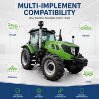 Tracteur 4x4 200 ch avec châssis robuste, cabine climatisée, tracteurs agricoles diesel
