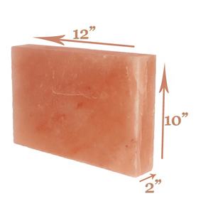 Dalles de sel de roche en cristal naturel de l'Himalaya 12 "X 10" X 2 "Dalles attrape-rêves sculptées pour la cuisson au barbecue et le service du sel de Noël - Product Image 1