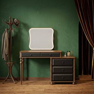 Modern Makeup <b>Vanity</b> <b>Table</b> with Oval <b>Mirror</b> and Storage Drawers for Bedroom Furniture - Product Image 4