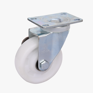 3 inch 4 inch meubelzwenkwiel verrijdbaar universeel wiel industrieel materiaal wit PP lichtgewicht zwenkwiel - Product Image 4
