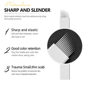Natureess 7S 21U 0.2mm Offre Spéciale aiguille de Microblading garantie de haute qualité lame de tatouage pour sourcils aiguille de broderie jetable - Product Image 3