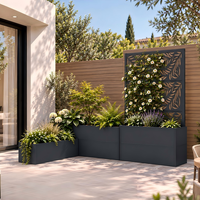 Bac à légumes modulaire en acier galvanisé avec trous de drainage - Jardinières écologiques pour balcon extérieur, légumes et herbes