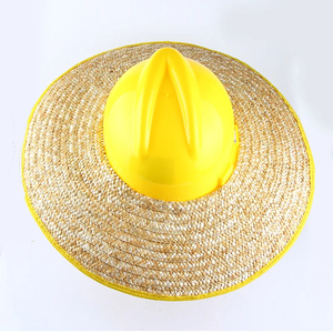 Casque rideau hommes paille canotier chapeau Sombrillas Para <span class=keywords><strong>Patio</strong></span> extérieur chapeau casque sécurité chapeau pare-soleil paille casque - Product Image 4