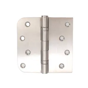 Factory Direct Supply Round Corner Stainless Steel Wood Metal Iron Door 2.5Mm Thickness 180 Degree Ball Bearing Door Hinges