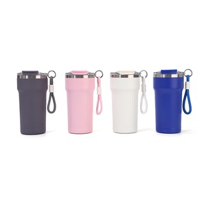 304 Stainless Steel Coffee <b>Cup</b>, Simple yet Stylish Insulated Water <b>Cup</b>, Large Capacity Outdoor Double Drinking <b>Straw</b> <b>Cup</b> - Product Image 2