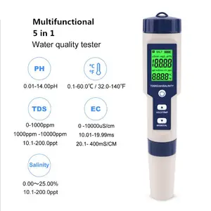 Su kalitesi ölçümü pH, TDS,EC, tuzluluk değeri ve sıcaklık test ölçüm cihazı