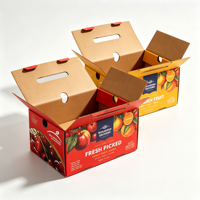 Boîtes à fruits en carton ondulé sur mesure, grand format rectangulaire, en carton rigide, pour l'emballage des fruits