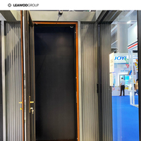 Porte battante composite bois-aluminium professionnelle chinoise sur mesure avec double vitrage pour maison/hôtel/résidence