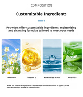 Gants et lingettes jetables non tissés sans rinçage pour le toilettage des animaux de compagnie, fabrication OEM personnalisée en Chine