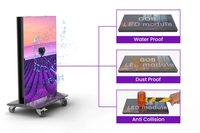 Póster LED Digital Electrónico Plegable con Módulos P2.5 Controlado por Wifi, Autoportante y de Montaje en Pared para Centros Comerciales y Educación
