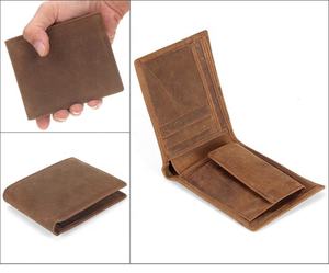 Cartera de Cuero Genuino de Vaca para Hombre de la Fábrica de Cuero Andong, con Bloqueo RFID, Estilo Retro, con Clip para Tarjetas - Product Image 3