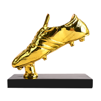 Trophée en métal JY Crystal Crafts, prix de football, bottes dorées, gants dorés, trophées sportifs, récompenses en résine dorée avec boîte cadeau