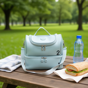 Sac bento isotherme 26x22x15cm avec doublure intérieure en aluminium pour le stockage des repas - Product Image 2