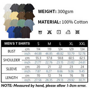 Bán Buôn Sang Trọng Unisex 100% Cotton 300gsm T-Shirt Mock Cổ Quá Khổ Boxy Heavyweight Phong Cách Biểu Tượng Tùy Chỉnh Rắn Người Đàn Ông Của Dệt Kim 3D - Product Image 5