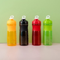 Bouteille d'eau Tritan en promotion, sans BPA, en plastique Tritan, shaker de sport, gobelet shaker personnalisé avec boule mélangeuse