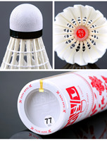 Volants de badminton en plumes d'oie RSL A5, lot de 12, qualité durable, 3 couches, plumes droites, pour entraînement en club et amateurs