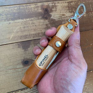 Porta-coltello portatile da campeggio a maglia n. 8 Opine-l custodia portachiavi con guaina pieghevole per coltello Opinell n. 9 tasca per rivestimento in pelle - Product Image 2