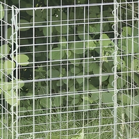 Composteur de jardin moderne en acier galvanisé avec bac en fil métallique pour l'aménagement paysager