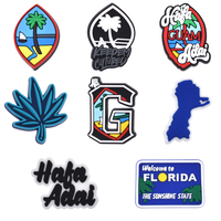 Accessoires de sandales personnalisés en caoutchouc pour chaussures de plage DIY Guam, collection été, style surf, décorations de chaussures, vente en gros