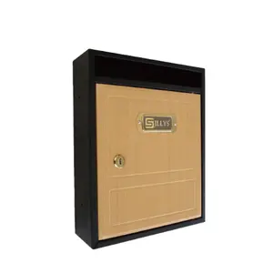 नई डिजाइन धातु मेल पोस्ट बॉक्स लकड़ी आउटडोर दीवार घुड़सवार पत्र बॉक्स के साथ आवासीय मेलबॉक्सों/