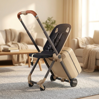 Valise-chariot pour enfants, valise de voyage multifonctionnelle 2 en 1 pour tout-petits, chariot pliable pour bébé, bagage à roulettes