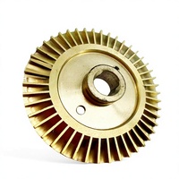 Roue à aubes usinée en cuivre et laiton, simple face, pour pompe à vortex et auto-amorçante