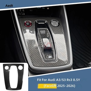 Cubierta de Panel de Consola Central de Fibra de Carbono Real para <span class=keywords><strong>AUDI</strong></span> A3 S3 RS3 8.5Y Facelift 2025-2026 8Y Pre-facelift 2020-2024, <span class=keywords><strong>Interior</strong></span> de Coche, LHD RHD - Product Image 1