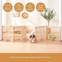 Barrière pliable en bois pour animaux de compagnie, directement de l'usine OEM, personnalisable, pour petits chiens et chats, séparateur de pièce, clôture pour animaux