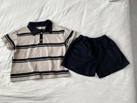 Tenue d'été pour frères et sœurs, nouveau t-shirt et short pour garçons, ensemble 2 pièces, robes rayées pour filles, vêtements décontractés pour enfants