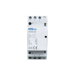 Contactor DC modular de carril Din 20A 25A DC12V 24V 4NO 4NC 2NO + 2NC 3NO + 1NC para control de iluminación inteligente.