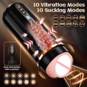Copa de Masturbación con <span class=keywords><strong>Lubricante</strong></span> TMM, Juguete Sexual con 10 Modos de Vibración y Succión, Masturbadores para Hombres, Vibradores para Hombres - Product Image 4