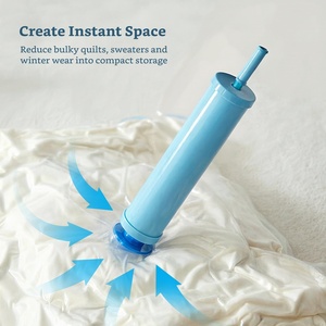 Vacuum Bags for <b>Clothes</b> Jumbo Large Medium Small Compression Zipper <b>Storage</b> Bags With Hand Pump Space Saver Vacuum <b>Storage</b> Bags - Product Image 3