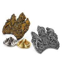 Épinglette en gros conception personnalisée Logo en alliage de zinc épingle en métal insigne 2d 3D Antique argent laiton gaufrage épingles pour casquettes ou vêtements