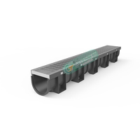 Système de canaux de drainage en HDPE pour une évacuation efficace de l'eau dans les zones industrielles avec connecteur à quatre voies