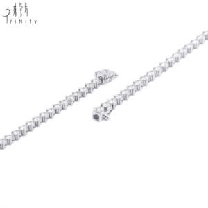 Most Popular Tennis <b>Bracelet</b> Jewellery 18K <b>Solid</b> White <b>Gold</b> Real Diamond <b>Bracelet</b> for Lady - Product Image 5