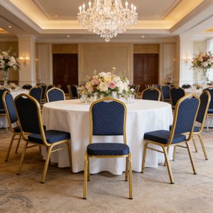 Cadeiras de Banquete Baratas por Atacado, Luxuosas e Empilháveis, de Metal, Ferro e Aço para Eventos de Casamento e Hotéis - Product Image 6