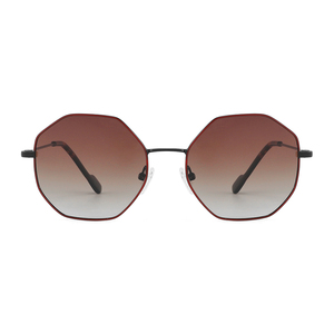 Gafas de Sol Octagonales Unisex con Marco Metálico, Lentes Degradadas, 100% Protección UV, Protección Solar para Adultos a la Moda - Product Image 6