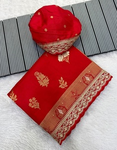 Sari de créateur Pure Khadi Dol La avec bordures Kanchi, élégant, traditionnel, pour femmes indiennes, tenue de fête, protection solaire, séchage rapide, tissé à la main - Product Image 3