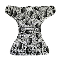 Alange — couche-culotte en Nylon, lange de qualité supérieure en maille avec grande poche d'ouverture, couche lavable, noir en AWJ