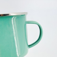 LOGO personnalisé gobelet en métal promotionnel thé émail café lait camping tasse émail tasse