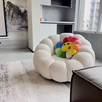 Fauteuil paresseux en polaire Teddy 5 couleurs avec option pour le commerce de gros de meubles aux États-Unis, pour appartements et conteneurs intérieurs