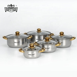 Lot de 10 casseroles en acier inoxydable personnalisables à prix réduit pour casseroles à soupe coffret cadeau commercial batterie de cuisine - Product Image 2
