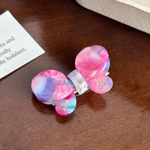 กิ๊บติดผมผีเสื้ออะซิเตทสีแฟชั่นน่ารัก ทำมือ สวยหรู หวานๆ สไตล์สาวหวาน กิ๊บติดผมอะซิเตทขนาดเล็ก - Product Image 5