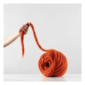 Venda por atacado de 6cm 100% lã, grosso, confortável, tricô, fio gigante, lã merino