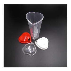 16oz <span class=keywords><strong>a</strong></span> <span class=keywords><strong>Forma</strong></span> <span class=keywords><strong>di</strong></span> <span class=keywords><strong>Cuore</strong></span> Tazza <span class=keywords><strong>di</strong></span> Plastica Con Coperchio - Product Image 2