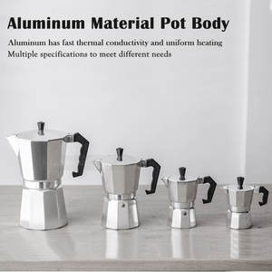 <span class=keywords><strong>Casa</strong></span> Campfire Cafetière espresso italienne Design classique Aluminium Moka Pot Stocked Metal Stovetop - Product Image 3