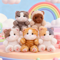 50 pièces, faible MOQ, prix usine, mini porte-clés chat en peluche, breloque de sac idéale, cadeau