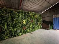 Decoración de Pared Verde Personalizada para Centros Comerciales, Panel de Plantas Verdes Impermeable, Decoración Colgante de Pared, Panel de Plantas Artificiales de Plástico con Protección UV
