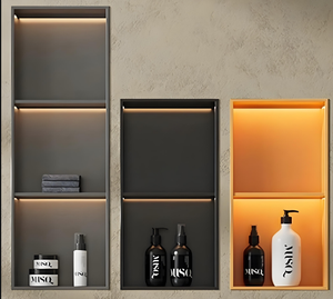 Kệ tắm âm tường bằng thép không gỉ 304 hiện đại, kệ phòng tắm âm tường cho phòng ngủ, căn hộ, khách sạn - Product Image 1